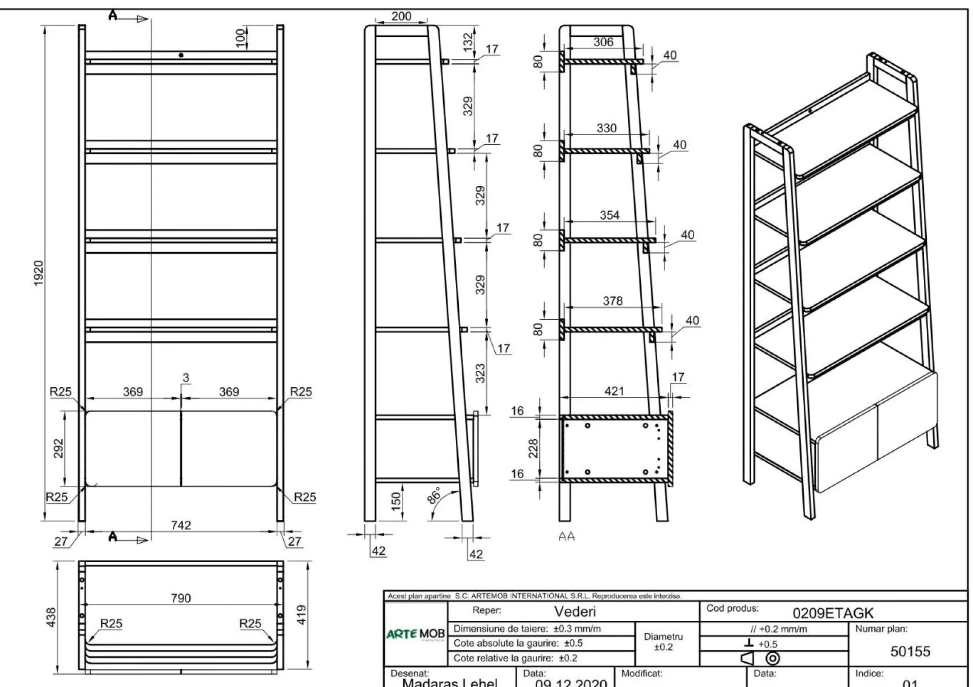 Camif Etagères>Etagère bois Anatole