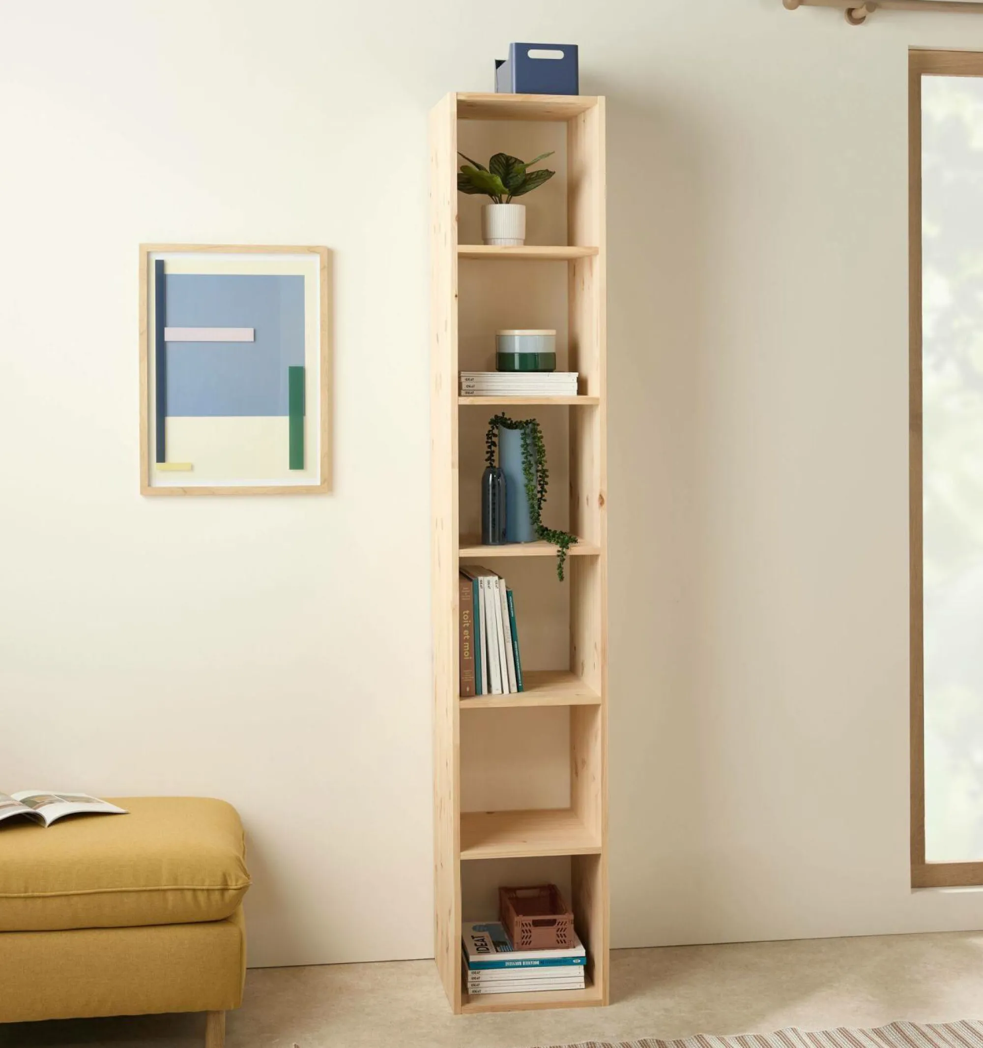 Camif Etagères>Etagère bois massif 6 cases Elio