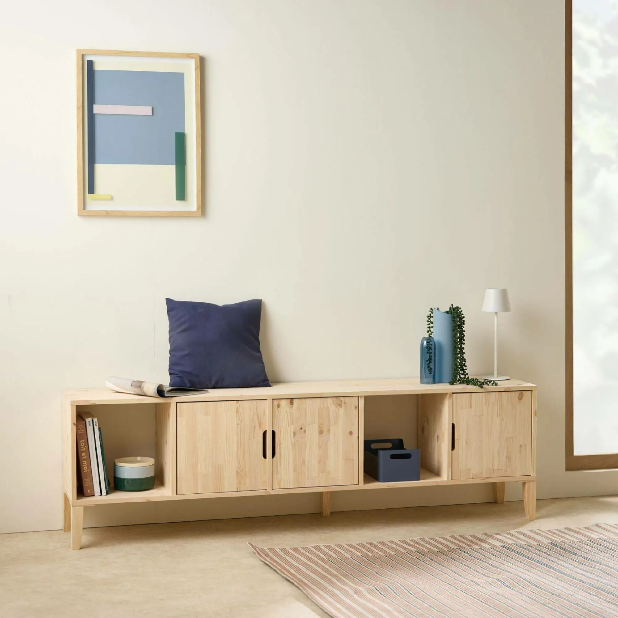 Camif Etagères>Etagère bois massif 5 cases Elio
