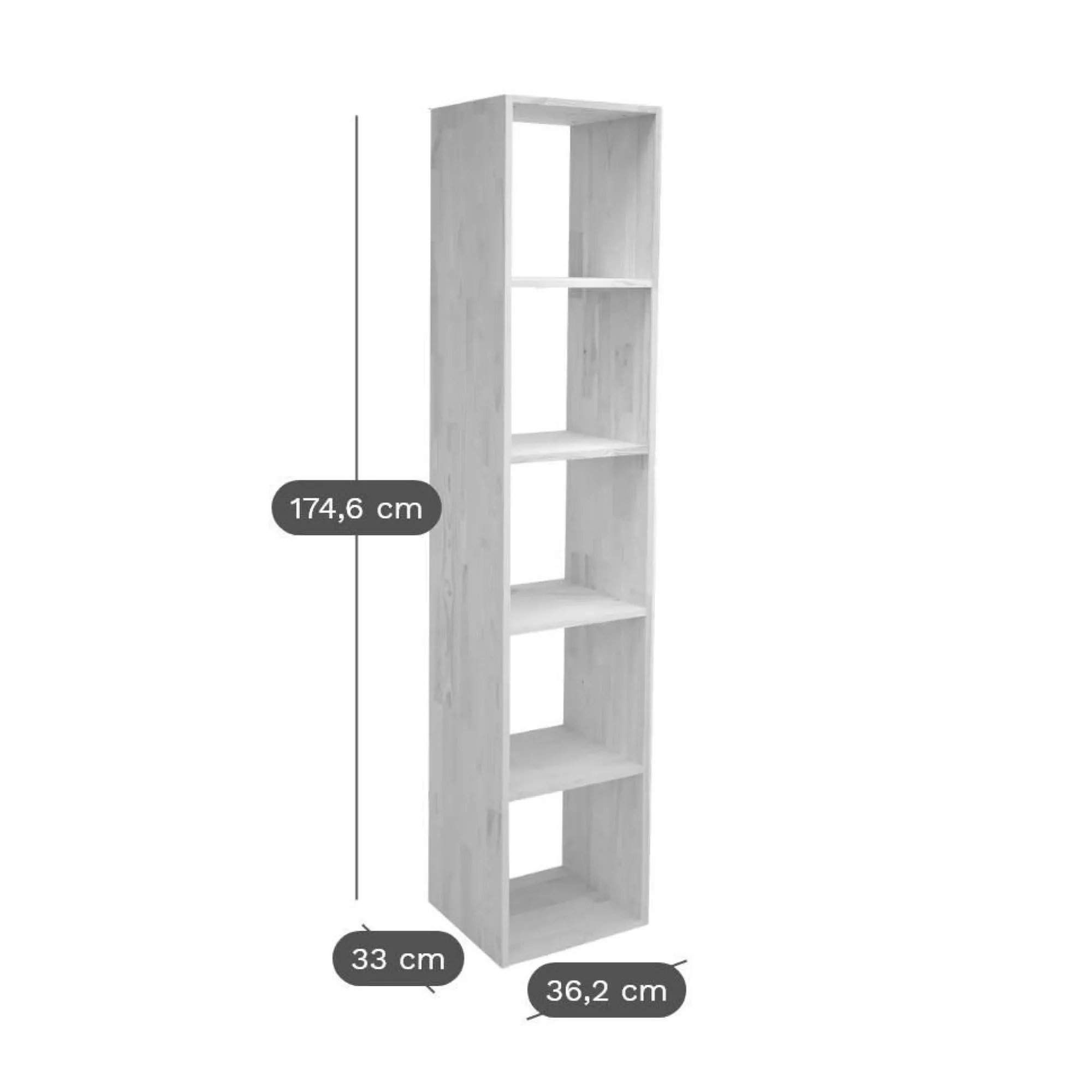 Camif Etagères>Etagère bois massif 5 cases Elio