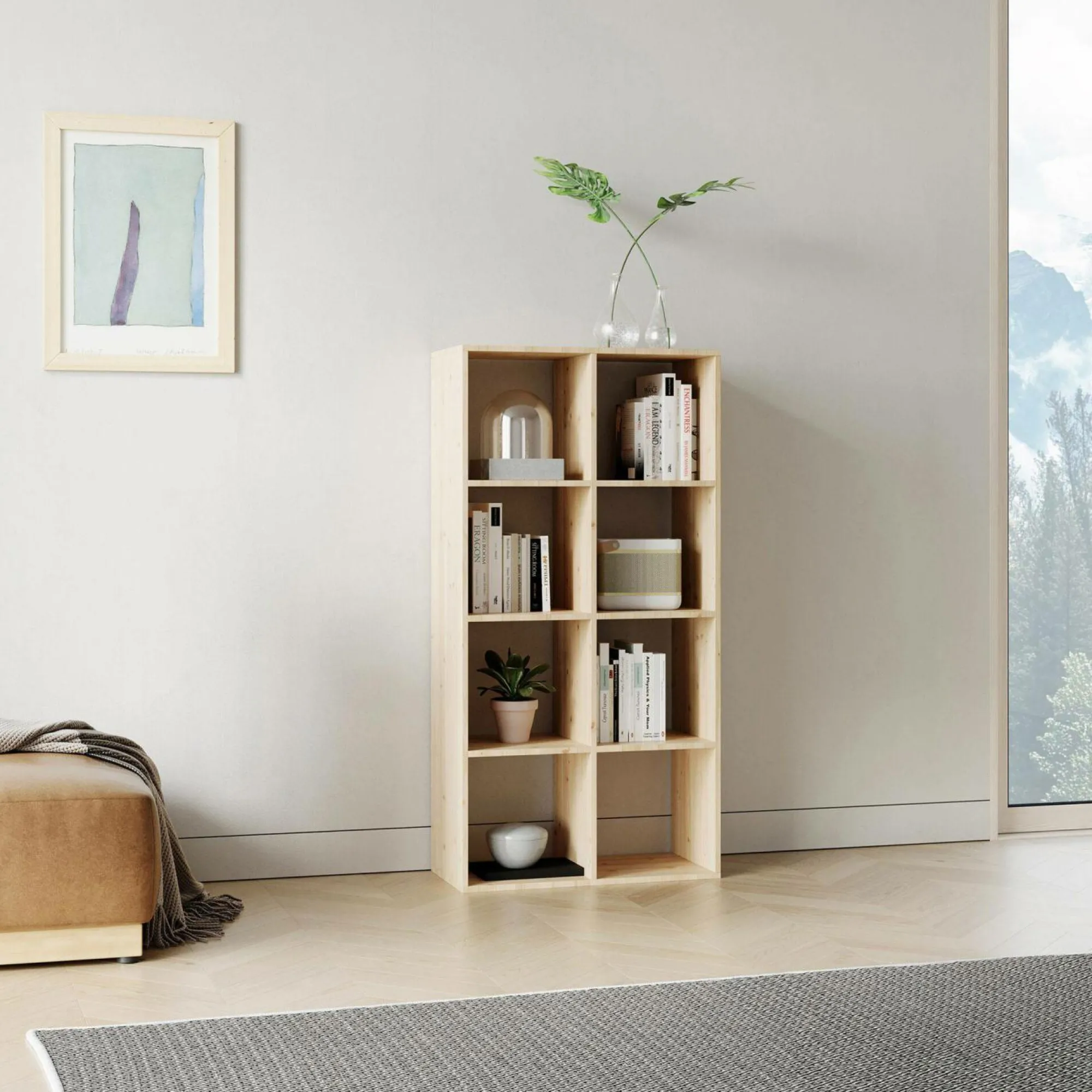 Camif Etagères>Etagère bois massif 4x2 cases Elio