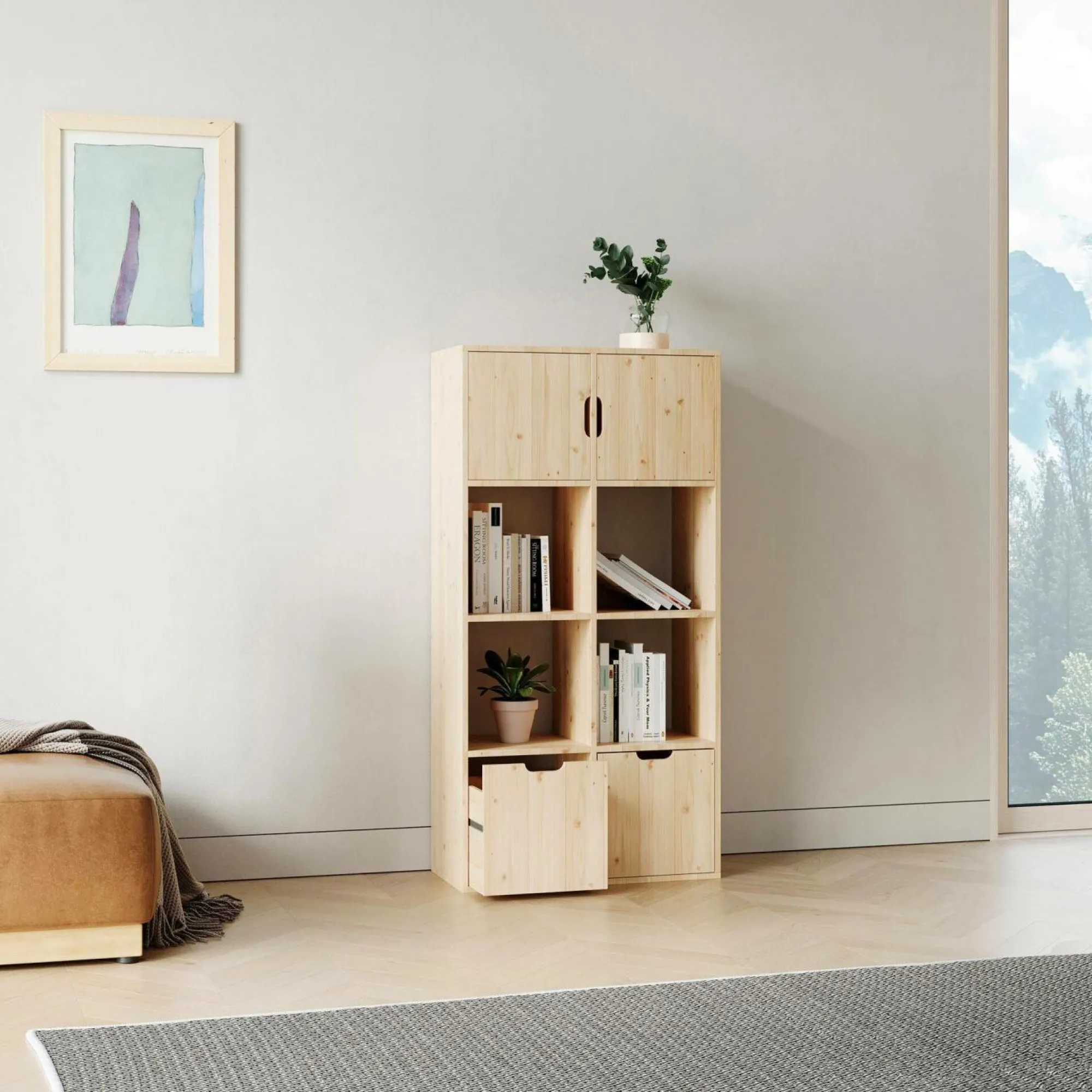 Camif Etagères>Etagère bois massif 4x2 cases Elio