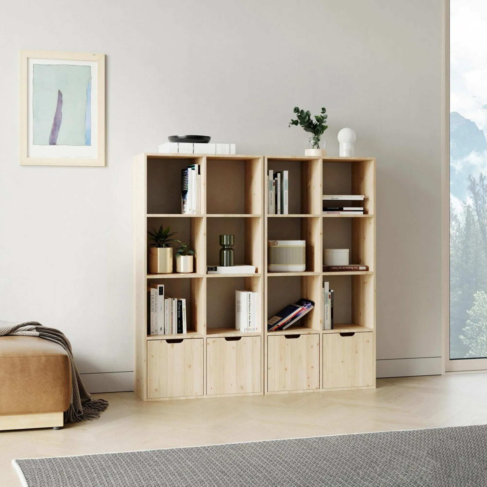 Camif Etagères>Etagère bois massif 4x4 cases Elio