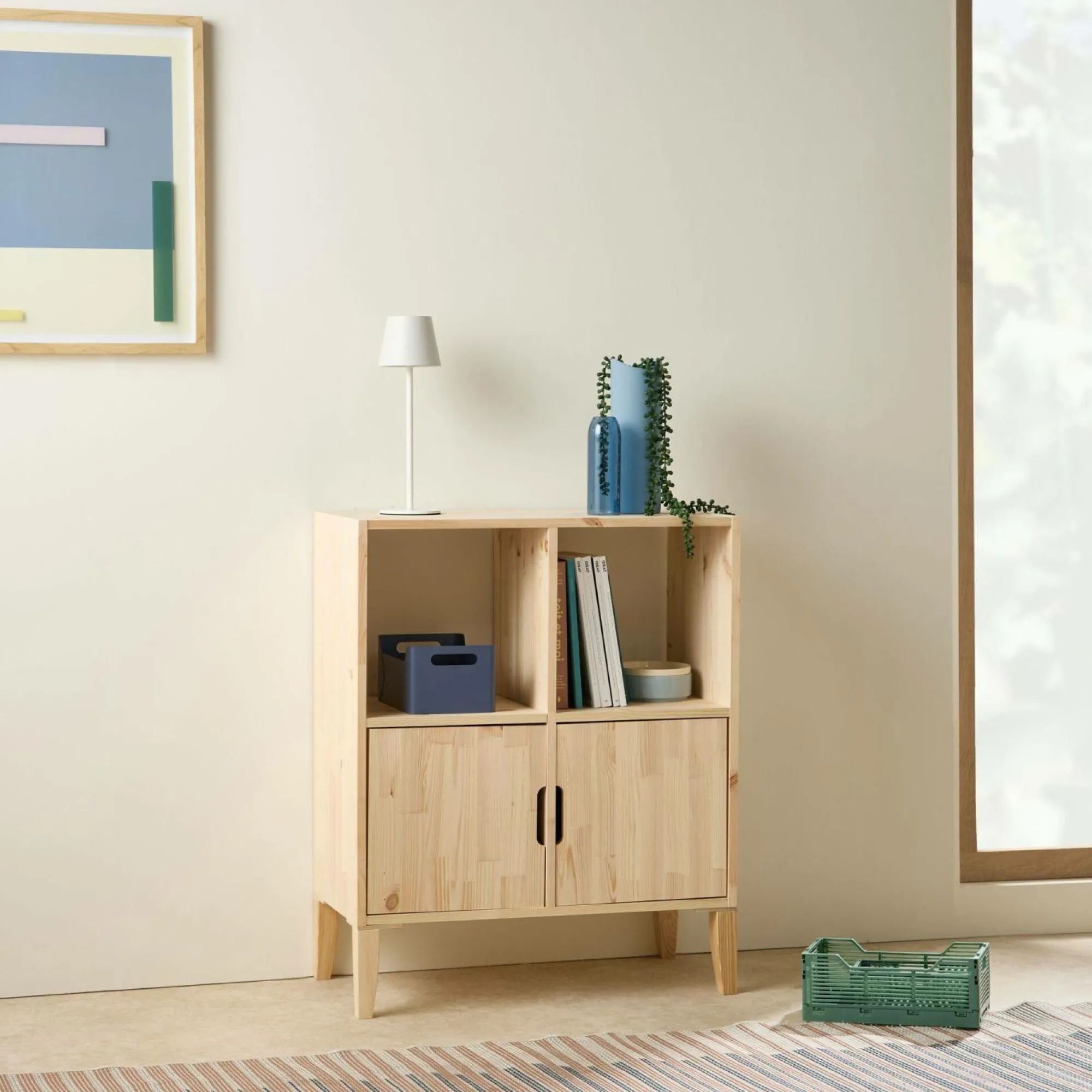Camif Etagères>Etagère bois massif 2x2 cases Elio