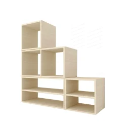 Camif Etagères|Bibliothèques>Etagère escalier bois massif petite version Elio