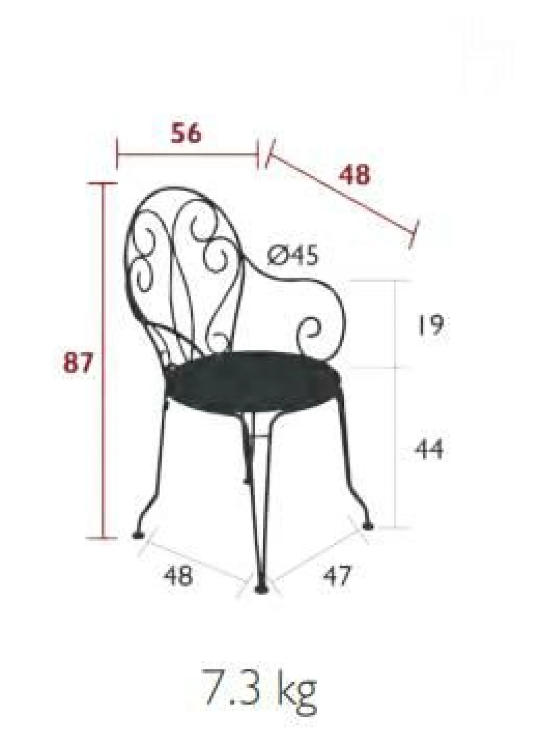 Camif Fauteuils De Jardin>FERMOB Lot de 2 Fauteuils Empilables Montmartre en Acier -