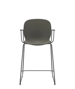 Camif Tabourets>FLOKK Chaise haute empilable avec accoudoirs et pieds luge acier Noor 6090 -