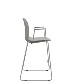 Camif Tabourets>FLOKK Chaise haute empilable avec accoudoirs et pieds luge acier Noor 6090 -