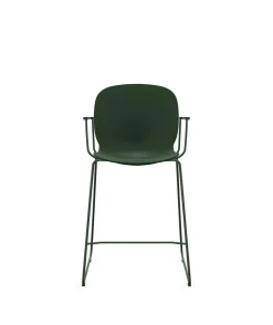 Camif Tabourets>FLOKK Chaise haute empilable avec accoudoirs et pieds luge acier Noor 6090 -