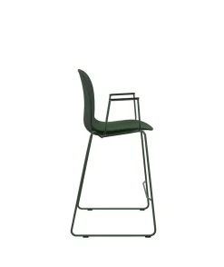Camif Tabourets>FLOKK Chaise haute empilable avec accoudoirs et pieds luge acier Noor 6090 -