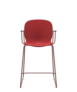 Camif Tabourets>FLOKK Chaise haute empilable avec accoudoirs et pieds luge acier Noor 6090 -