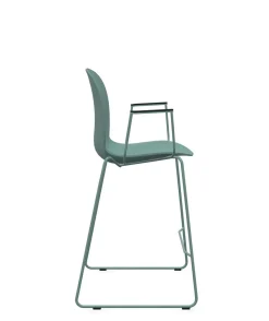 Camif Tabourets>FLOKK Chaise haute empilable avec accoudoirs et pieds luge acier Noor 6090 -