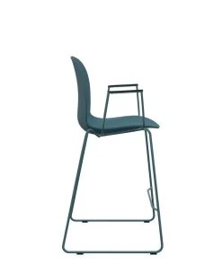 Camif Tabourets>FLOKK Chaise haute empilable avec accoudoirs et pieds luge acier Noor 6090 -