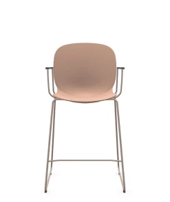 Camif Tabourets>FLOKK Chaise haute empilable avec accoudoirs et pieds luge acier Noor 6090 -