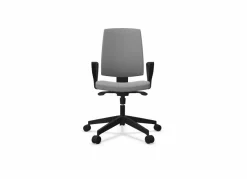 Camif Chaises De Bureau>FLOKK Fauteuil de bureau dossier capitonné et plastique noir avec accoudoirs fixes Raya 21S - - Roulettes pour sol souple
