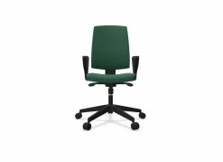 Camif Chaises De Bureau>FLOKK Fauteuil de bureau dossier capitonné et plastique noir avec accoudoirs fixes Raya 21S - - Roulettes pour sol dur
