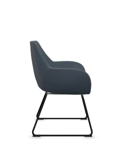 Camif Chaises De Bureau>FLOKK Fauteuil entièrement capitonné pieds luge Fan 10V -
