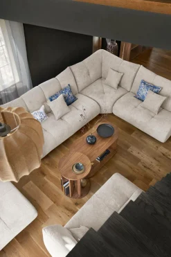 Camif Canapés Modulables>Grande chauffeuse et méridienne tissu Benny - - 1,5 place