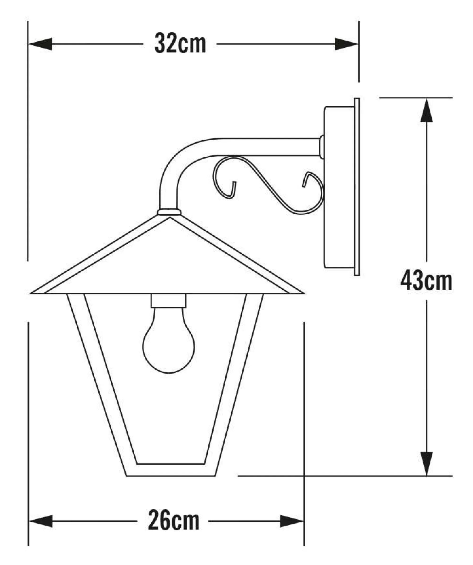 Camif Appliques Murales Extérieur|Éclairage D'Extérieur>KONSTSMIDE Applique Murale Benu Descendante en Aluminium