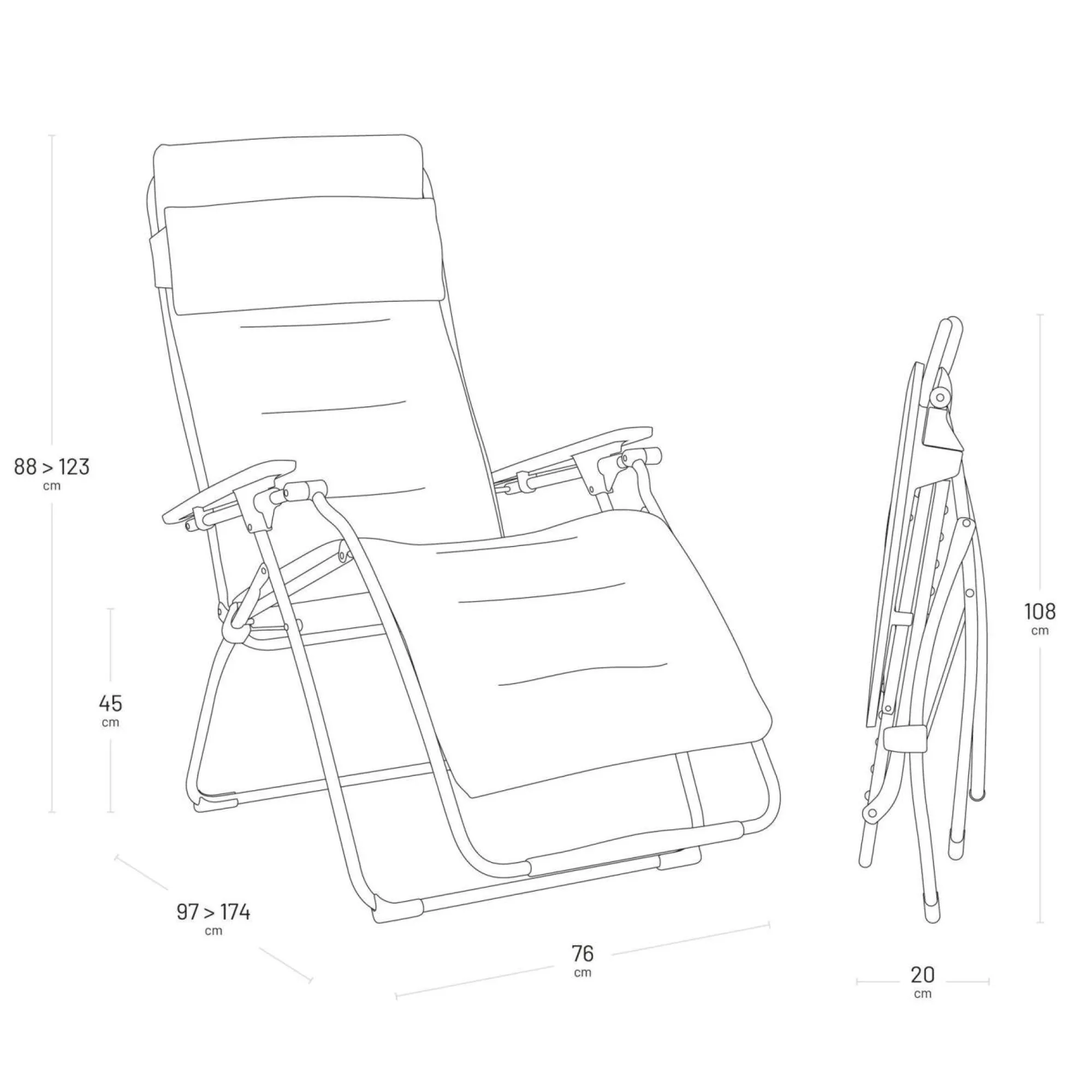 Camif Transats Et Relax>LAFUMA Fauteuil Relax Pliant Futura XL BeComfort® -