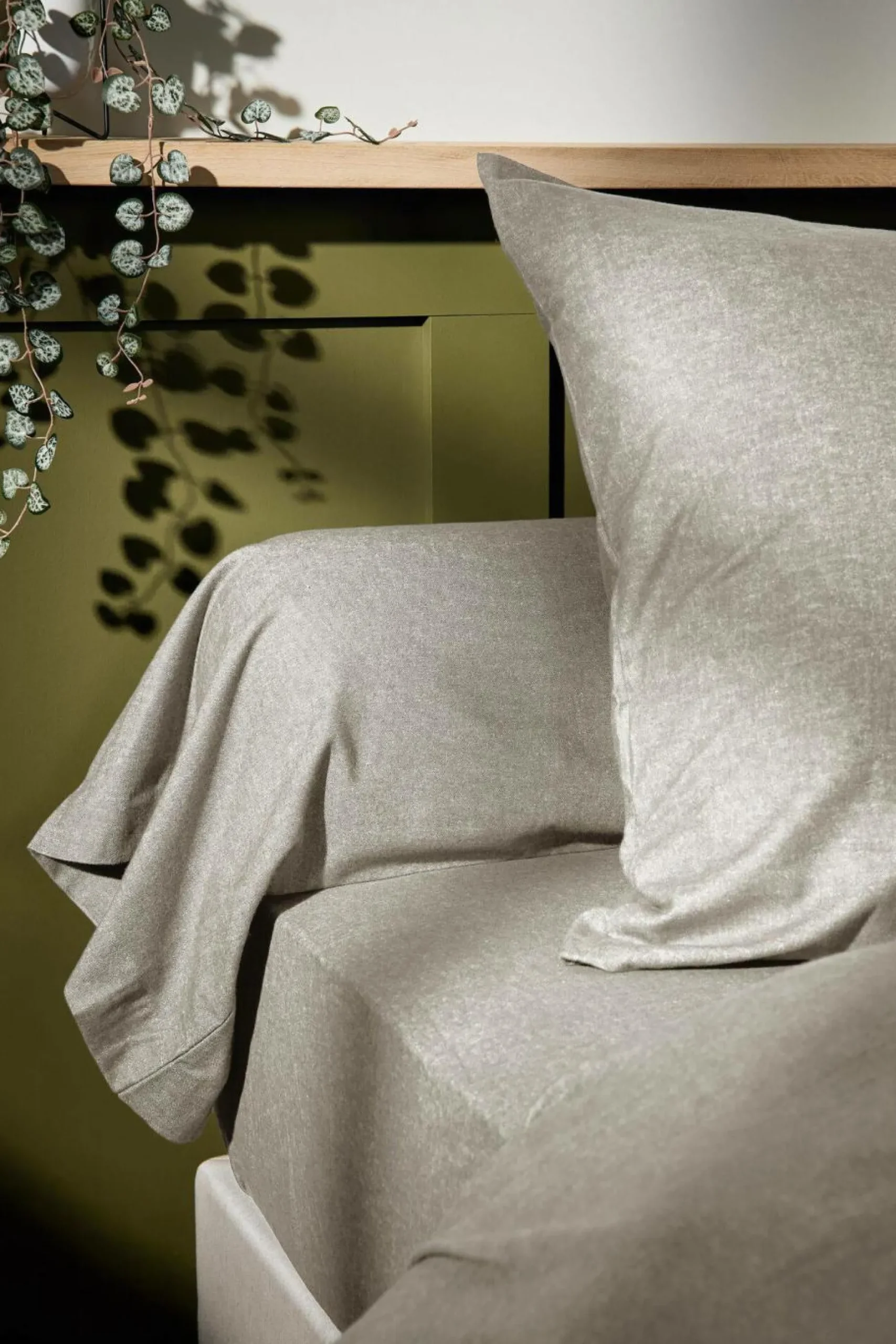 Camif Taies D'Oreiller>LASA HOME Taie de traversin coton flanelle Livia -