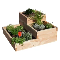 Camif Carrés De Potager>LE CARRE FANTASTIK Carré de Potager 3 Niveaux Effet Graphik Junior en Bois