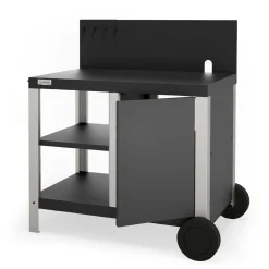Camif Dessertes Planchas>LE MARQUIER Desserte Allure Duo en Acier Noir et Inox