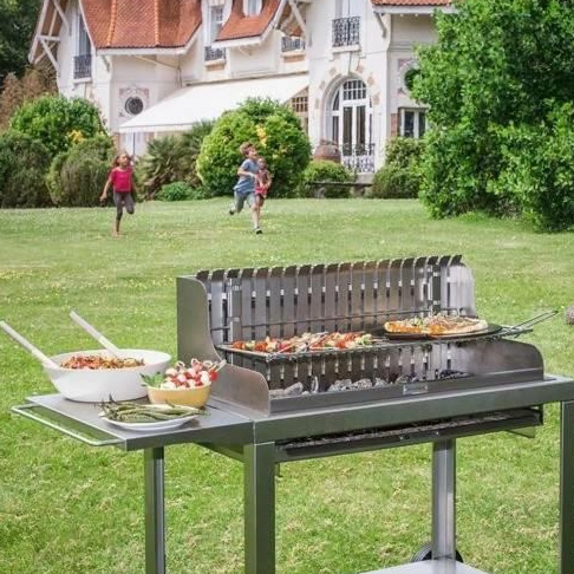 Camif Ensembles Planchas Et Dessertes>LE MARQUIER Ensemble Barbecue et Chariot Irissarry en Inox