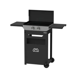 Camif Ensembles Planchas Et Dessertes>LE MARQUIER Ensemble Plancha Électrique, Chariot et Couvercle en Acier et Inox Original