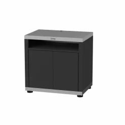 Camif Cuisines D'Extérieur>LE MARQUIER Meuble Cuisson avec Tablette pour Cuisine d'Extérieur 80 x 55 cm en Acier Noir -