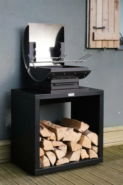 Camif Cuisines D'Extérieur>LE MARQUIER Meuble Cuisson Ouvert pour Cuisine d'Extérieur 80 x 55 cm en Acier Noir