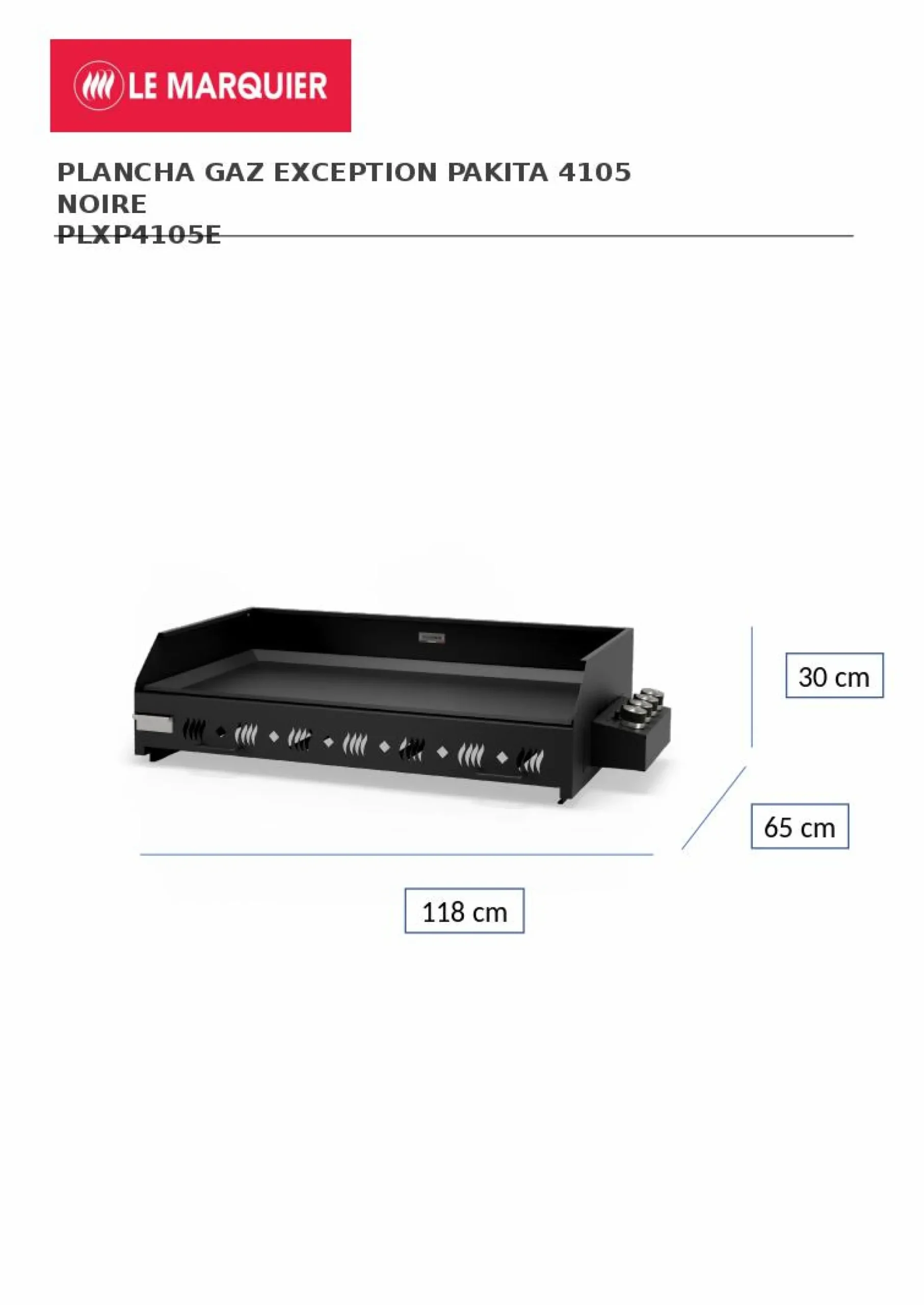 Camif Planchas>LE MARQUIER Plancha Exception Pakita 4105 en Acier Noir