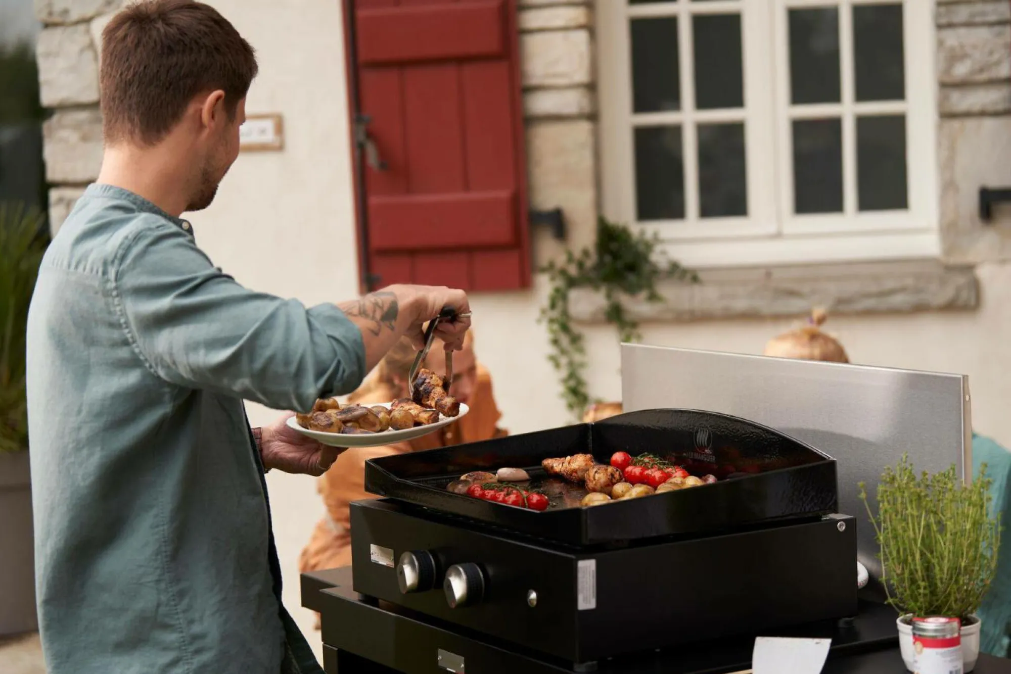 Camif Planchas>LE MARQUIER Plancha Gaz Pure 260 en Acier Noir