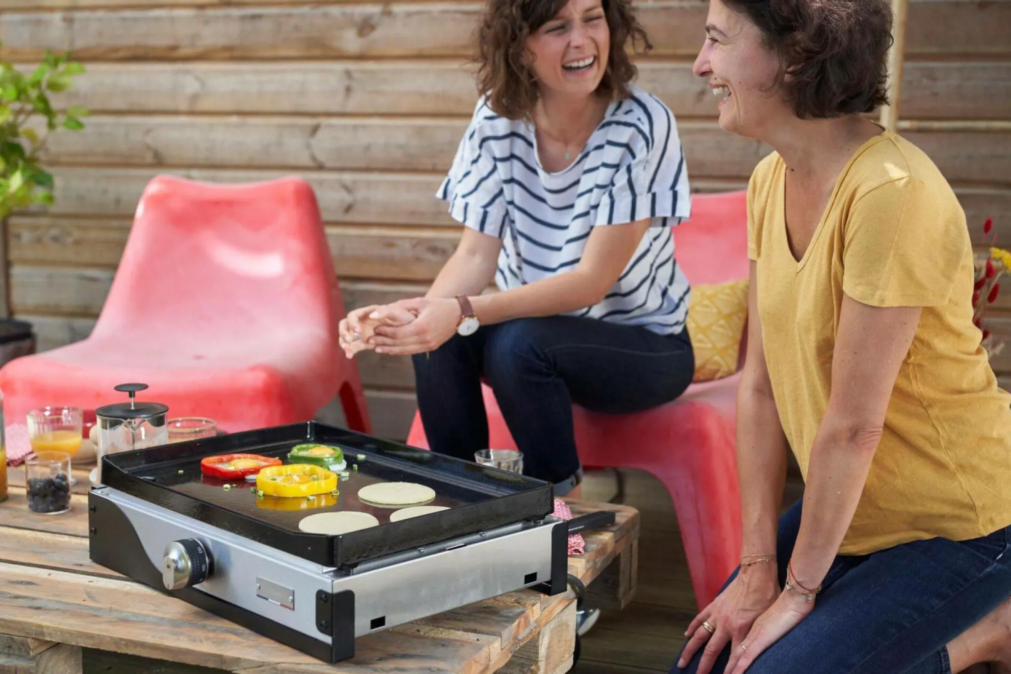 Camif Planchas>LE MARQUIER Plancha La Petite Française Électrique 150 Duo Inox et Acier Noir