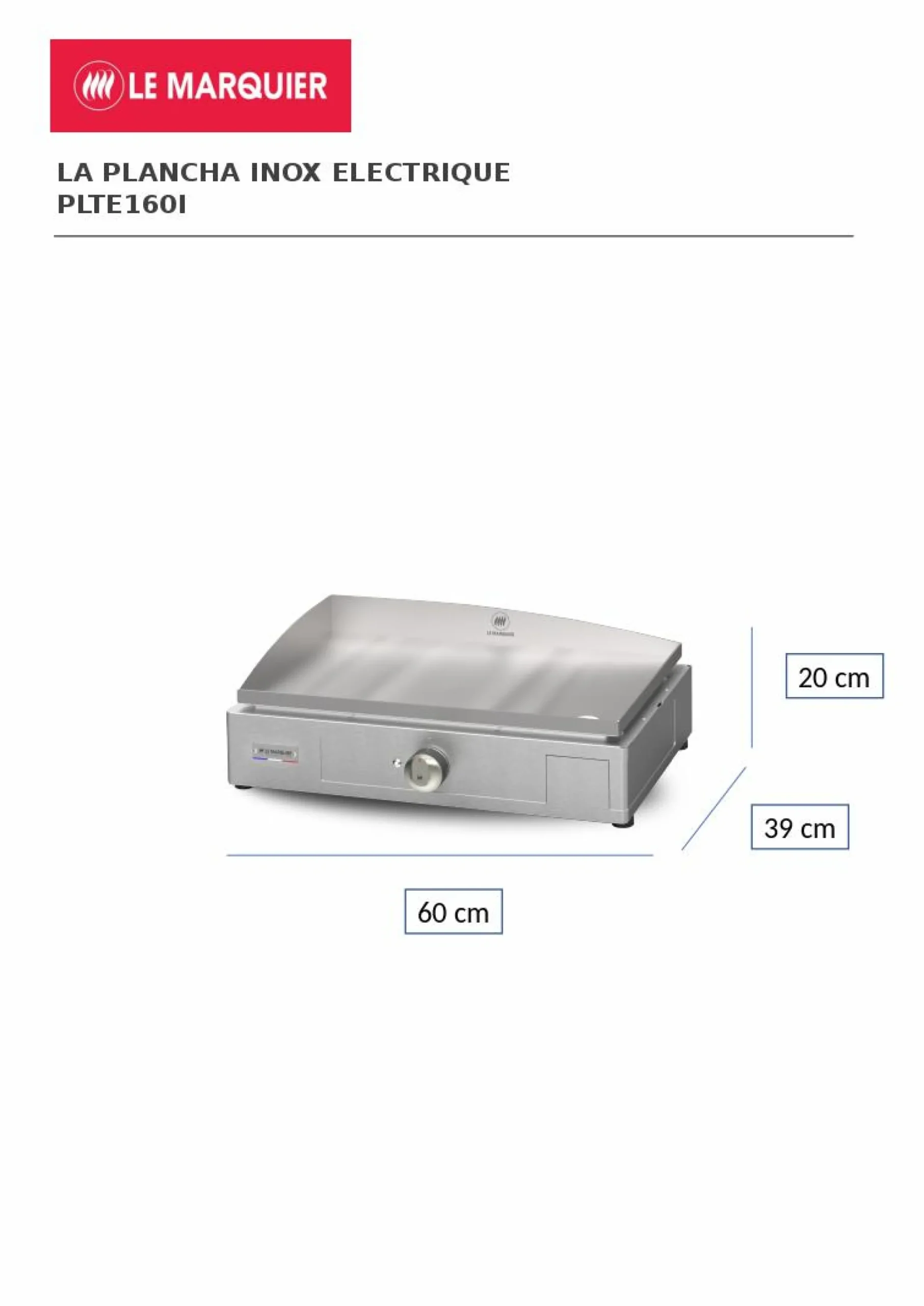 Camif Planchas>LE MARQUIER Plancha La Plancha Inox Electrique 160