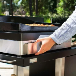 Camif Planchas>LE MARQUIER Plancha Signature Allure 260 Duo en Acier Noir et Inox