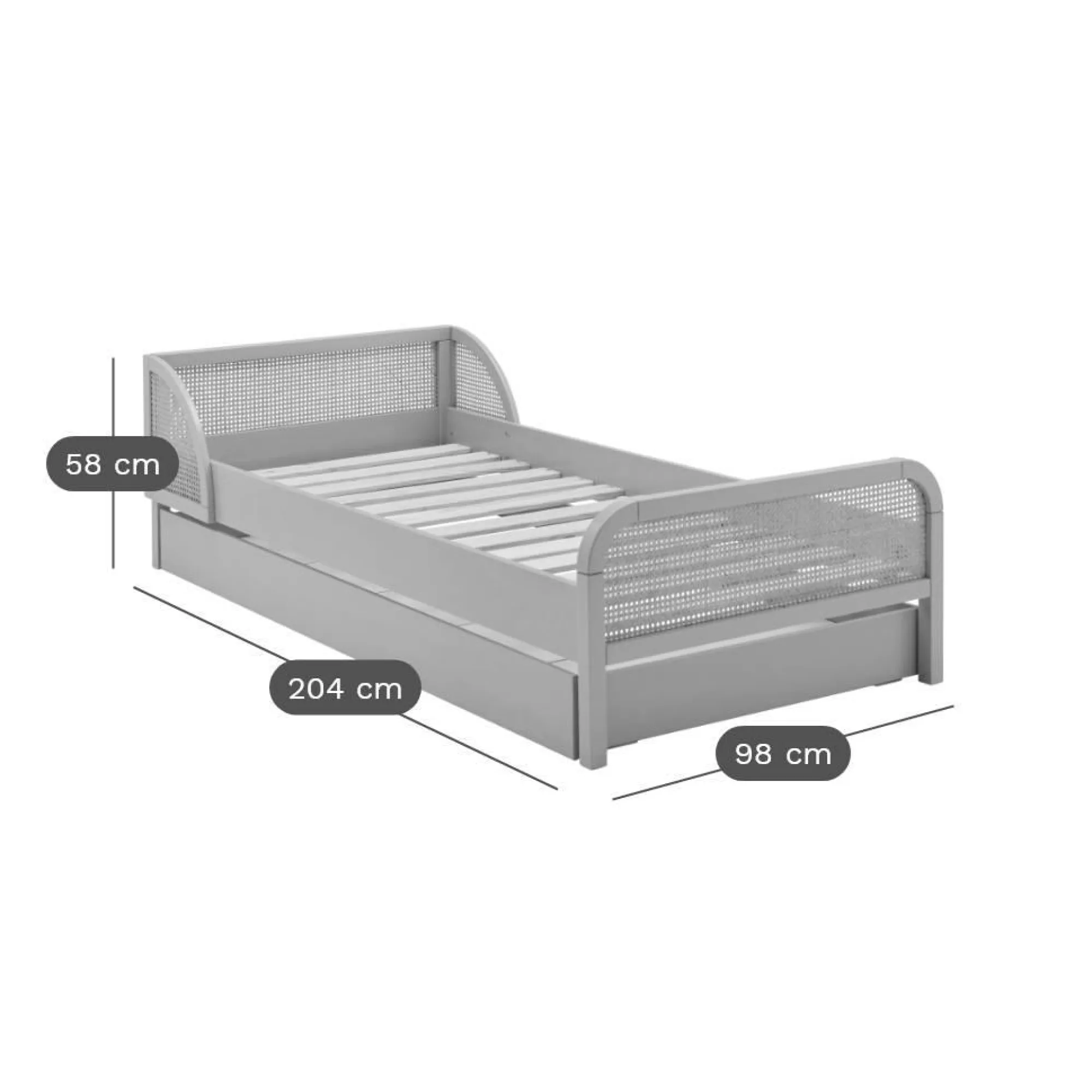 Enfant Camif Chambres Enfant|Chambres Enfant>Lit avec tiroir de rangement en option Sam -