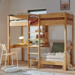Enfant Camif Chambres Enfant|Chambres Enfant>Lit mezzanine + fauteuil extensible Tim -