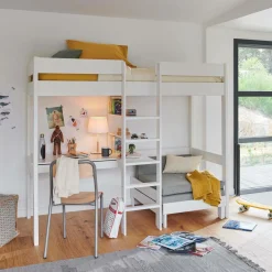 Enfant Camif Lits Mezzanine|Chambres Enfant>Lit mezzanine + fauteuil extensible Tim -