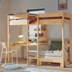 Enfant Camif Chambres Enfant|Chambres Enfant>Lit mezzanine + fauteuil extensible Tim -