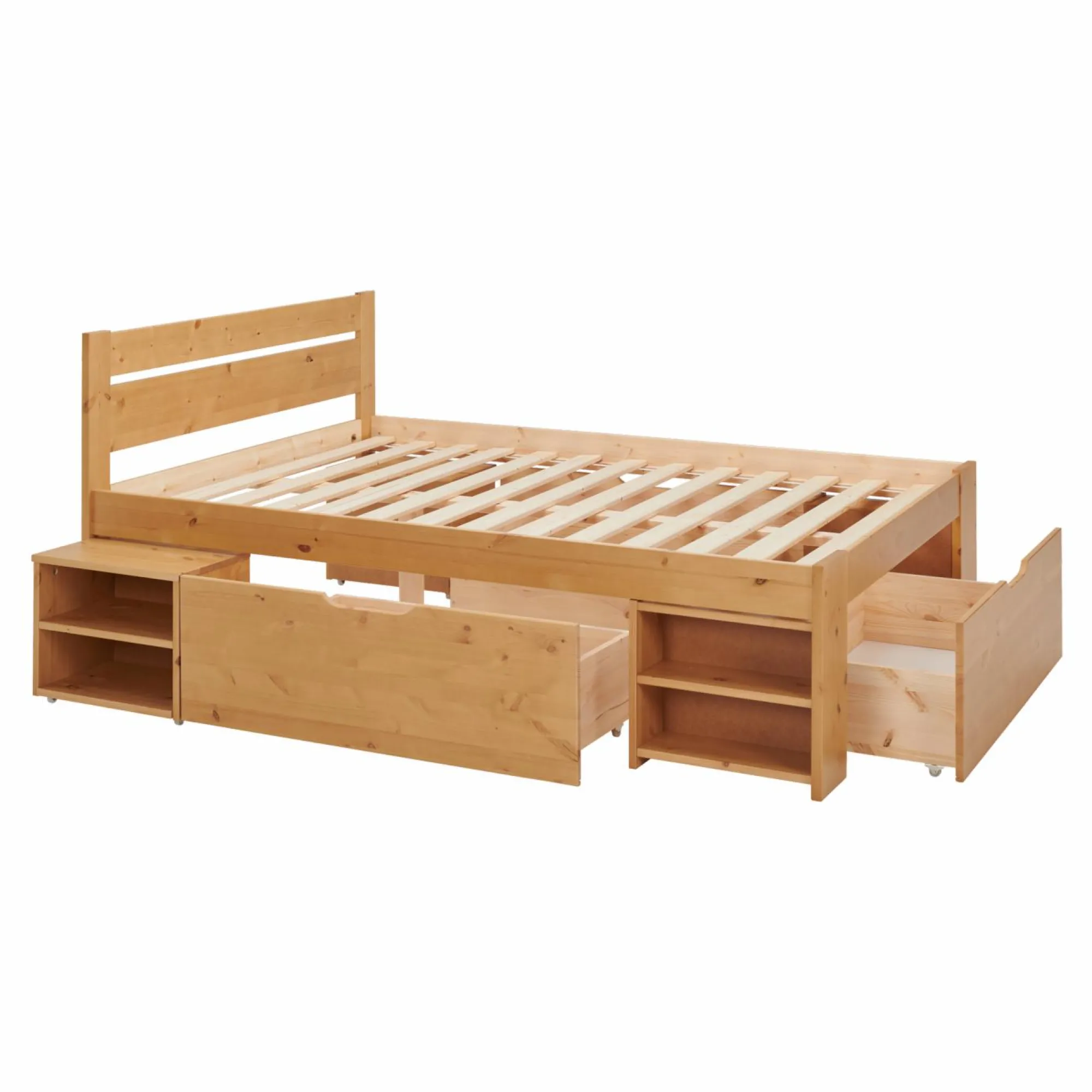 Camif Lits Avec Rangement|Lits Avec Rangement>Lit rangement bois massif Tara - - 140 x 200 cm