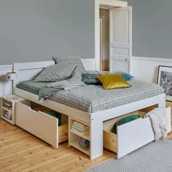 Camif Lits Avec Rangement|Lits Avec Rangement>Lit rangement bois massif Tara - - 160 x 200 cm