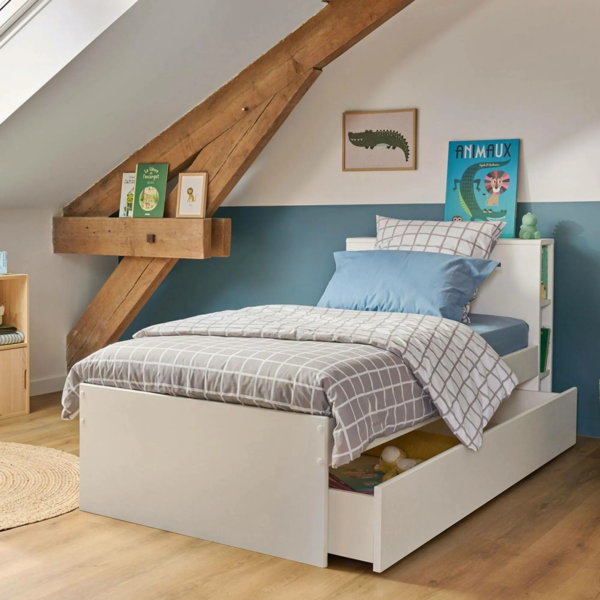 Enfant Camif Chambres Enfant|Chambres Enfant>Lit rangement bois massif Sebastian -