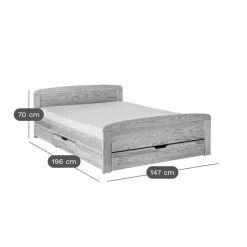 Camif Lits Avec Rangement|Lits Avec Rangement>Lit rangements bois massif Iris -