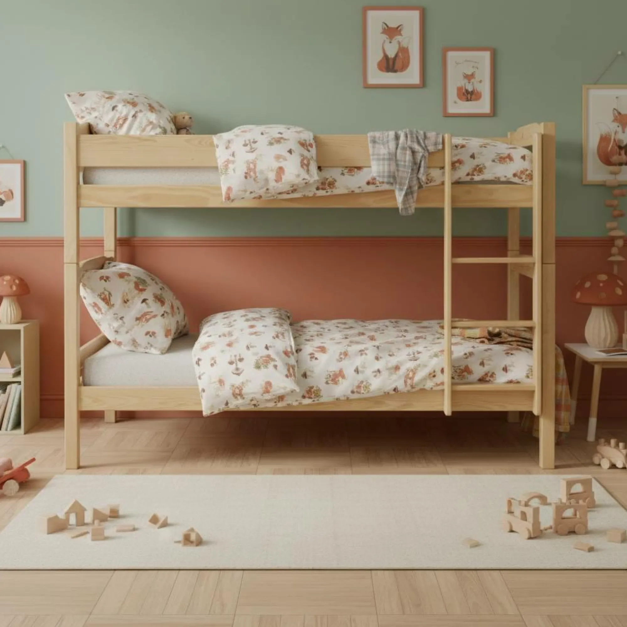 Enfant Camif Chambres Enfant|Chambres Enfant>Lits superposés - séparables bois massif avec tiroir en option Iris -