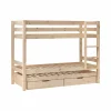 Enfant Camif Chambres Enfant|Chambres Enfant>Lits superposés gigognes 2 tiroirs bois massif Everest