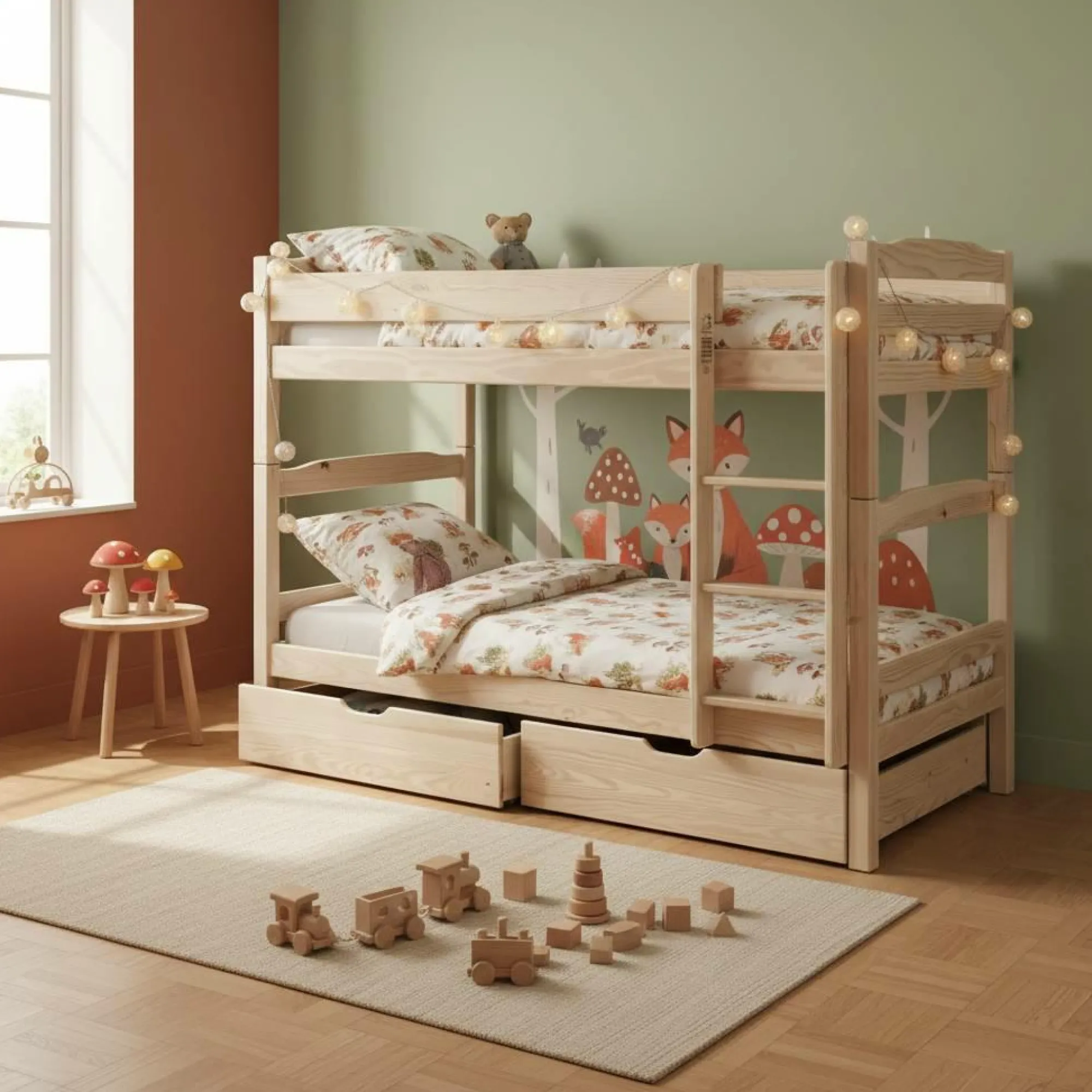 Enfant Camif Chambres Enfant|Chambres Enfant>Lits superposés séparables Iris+ lot de 2 tiroirs -