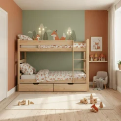 Enfant Camif Chambres Enfant|Chambres Enfant>Lits superposés séparables Iris+ lot de 2 tiroirs -