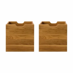 Camif Meubles D'Entrée>Lot de 2 cubes de rangement bois massif Cyriel -