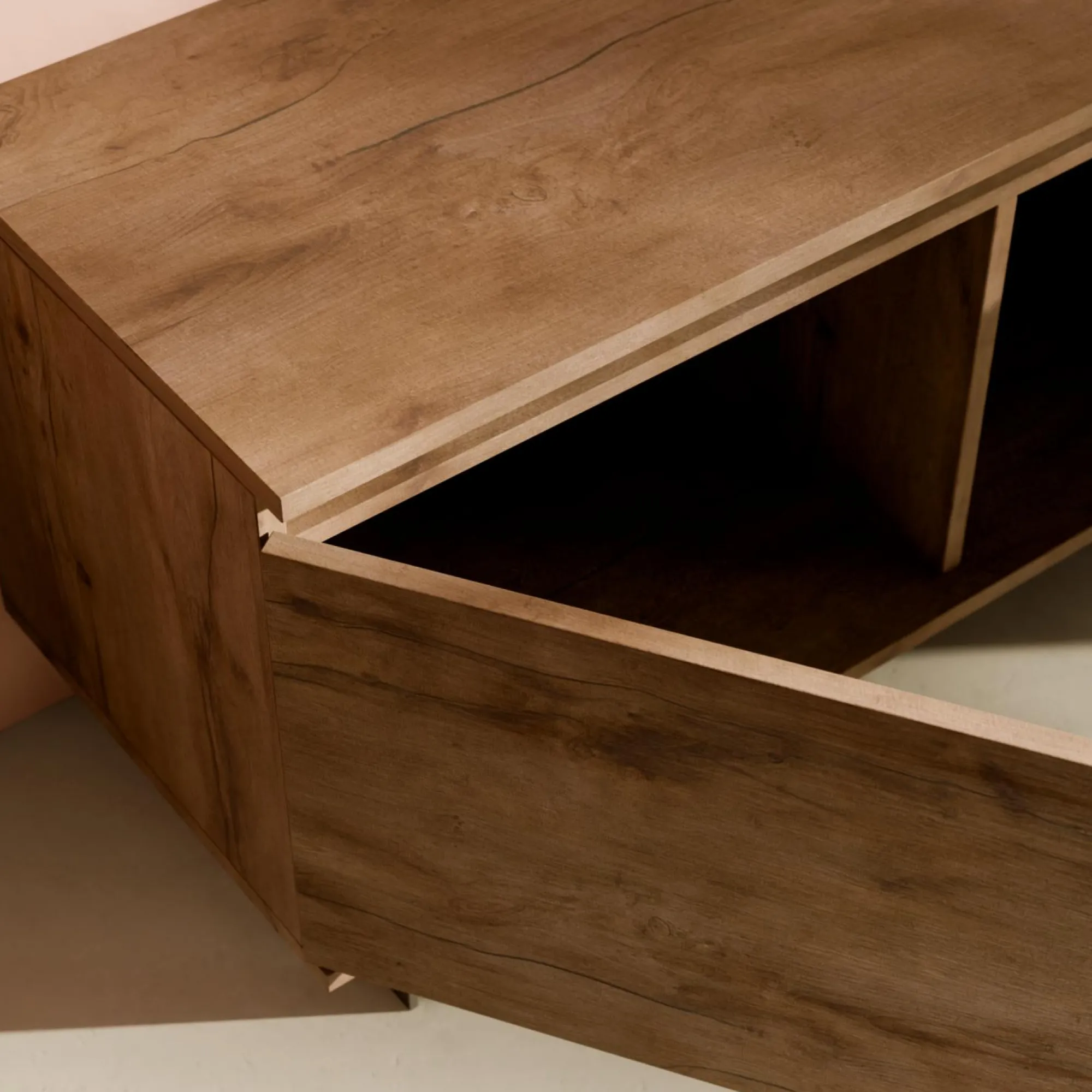 Camif Meubles Tv>Meuble TV 3 portes décor bois Gustavo -